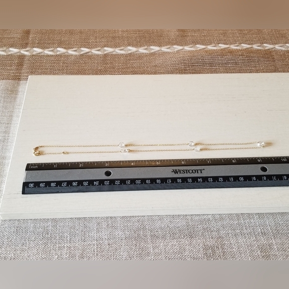 10K Gold CZ Stationary Necklace - Picture 8 of 10